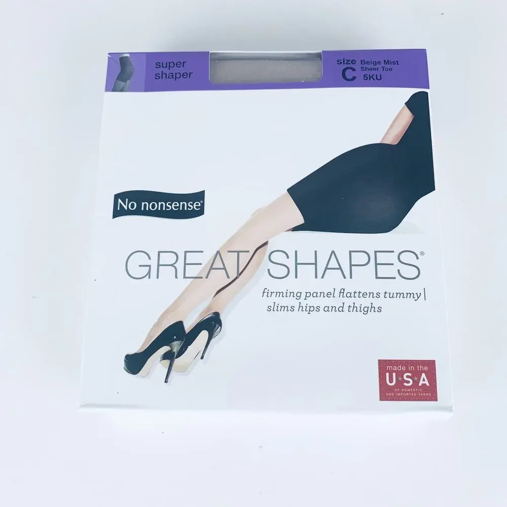 No Nonsense Great Shapes Super Shaper Size‎ C Beige Mist Sheer Toe
